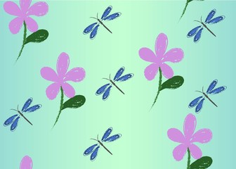 Seamless Pattern Floral Illustration