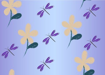 Seamless Pattern Floral Illustration