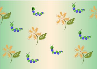 Seamless Pattern Floral Illustration