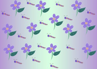 Seamless Pattern Floral Illustration