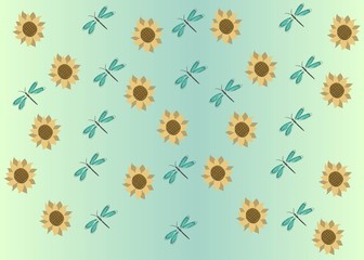 Seamless Pattern Floral Illustration