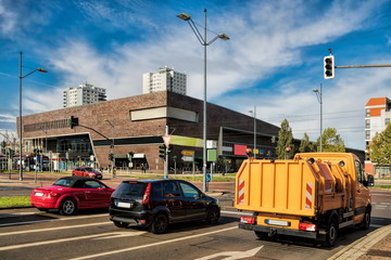 halle salle, deutschland - 22.10.2019 - stadtzentrum in halle-neustadt