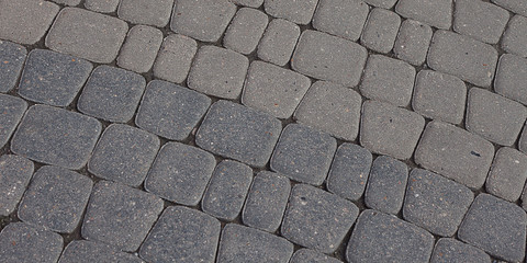 paving stones of various shapes, creating an original background