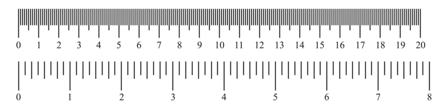 Ruler 20 cm 8 inch. Set of ruler 20 cm 8 inch. Measuring tool