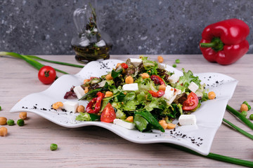 fresh salad with cheese