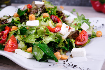 fresh salad with cheese
