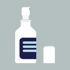 Bottle spray for medicine flat design