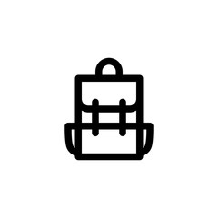 School Backpack Education Outline Icon Vector Illustration
