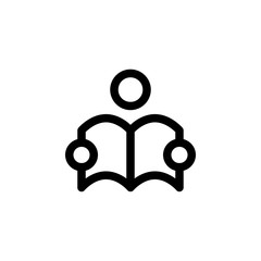 Read Book Education Outline Icon Vector Illustration
