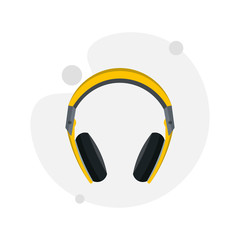 headphones flat icon. isolated design element