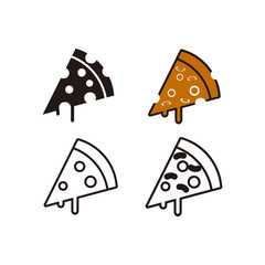 pizza icon vector symbol illustration sign