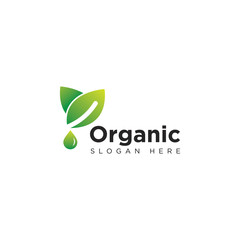 Organic logo design template fully editable vector