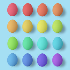Creative layout made of eggs. Easter concept.