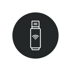 wireless wifi icon with outline style vector illustration