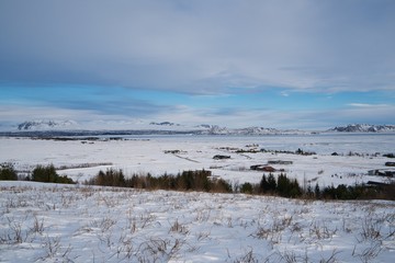 Frozen lake