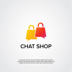 Online chat Shopping Logo Template MS 3
