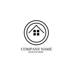Home brand. Real estate logo template. Vector illustration eps.10.Abstract home for logo design concepts