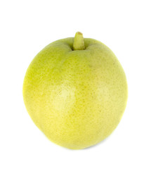 yellow pear isolated on white background