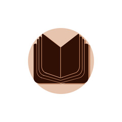 Open book icon isolated on white background. Book icon design concept 
