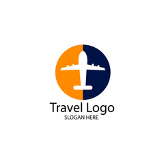 Obraz premium Booking plane logo templates.airplane logo.travel logo template.