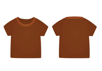 Kids brown shirt. vector illustration