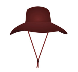 Red fishing hat. vector illustration