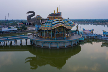 Obraz premium Aerial view Wat Ban Rai, Nakhon Ratchasima Province, Thailand