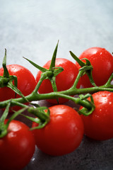Cherry tomatoes view