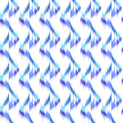 Ikat seamless colorful geometric pattern. Abstract background texture.	

