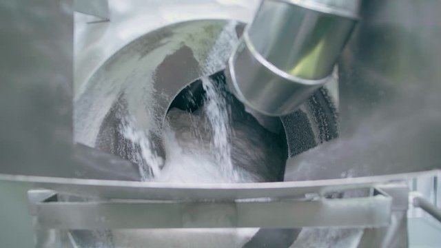 Chafing Dish Production Dehydrator Machine Dries Coconut Chips At Candy Factory Manufacturing