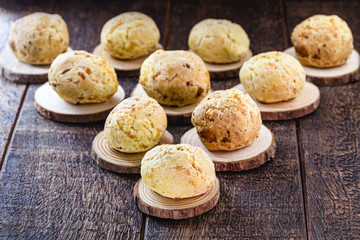 home made cheese bread. Organic and healthy food, roasted in Brazil, Minas Gerais.