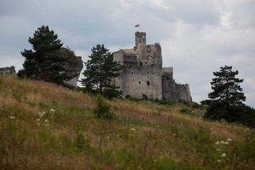 Fototapeta na wymiar Ruins of the 14th-century castle in Mirow village, Poland