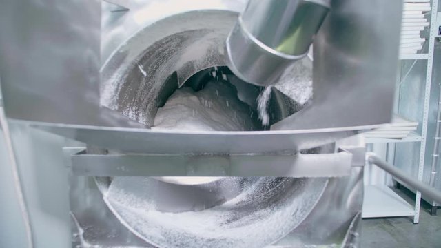 Chafing Dish Production Dehydrator Machine Dries Coconut Chips At Candy Factory Manufacturing