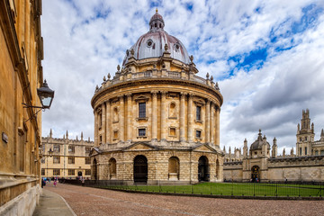 Classic view of the Univeristy of Oxford in Britain