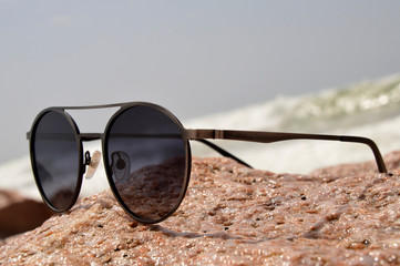 sunglasses on the beach