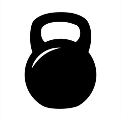 Kettlebell icon isolated on white background.