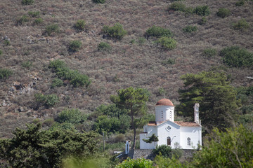 Chapel/church in the White Mountains (Lefka Ori) around Chania town, Crete island, Greece