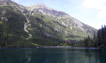 Lake in the mountains Morskie Oko Polska