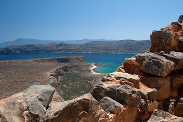 boat trip to Balos island in Greece, Crete.