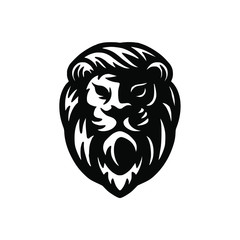 wild lion mascot logo design vector