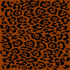 Leopard pattern design, vector illustration background. Animal design. Brown, orange, yellow