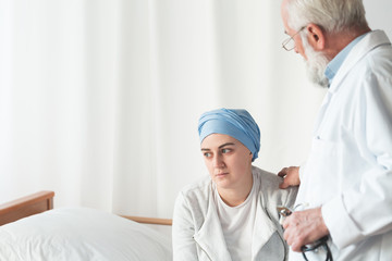 Fototapeta premium Woman with cancer