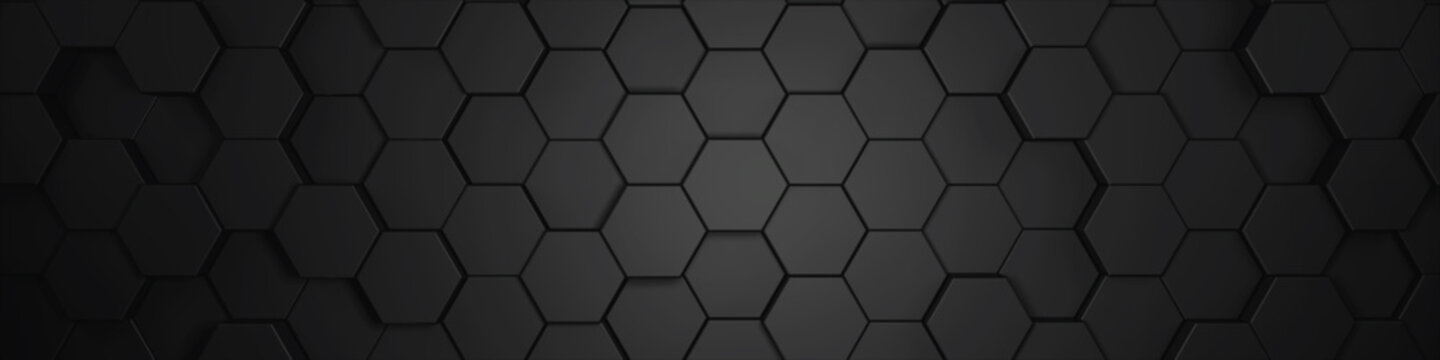 hexagons grey, background texture, 3d illustration, 3d rendering