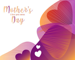 Modern template design for mother's day banner. Colorful mothers day poster.