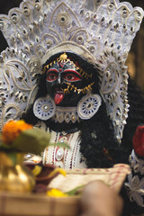 The Idol of goddess kali. The shot is taken at our home in the kali puja.