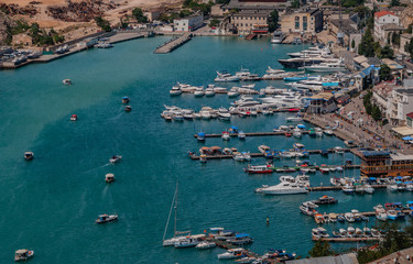 aerial view of the port
