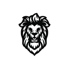 wild lion mascot logo design vector