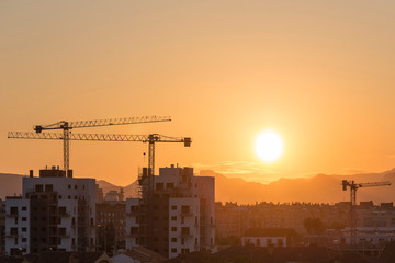 sunset in Sagunto, Valencia, Spain