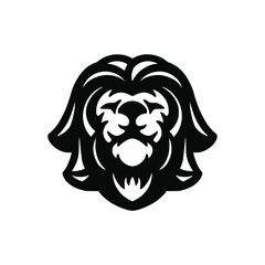 wild lion mascot logo design vector