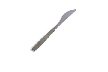 Dessert knives on a white background